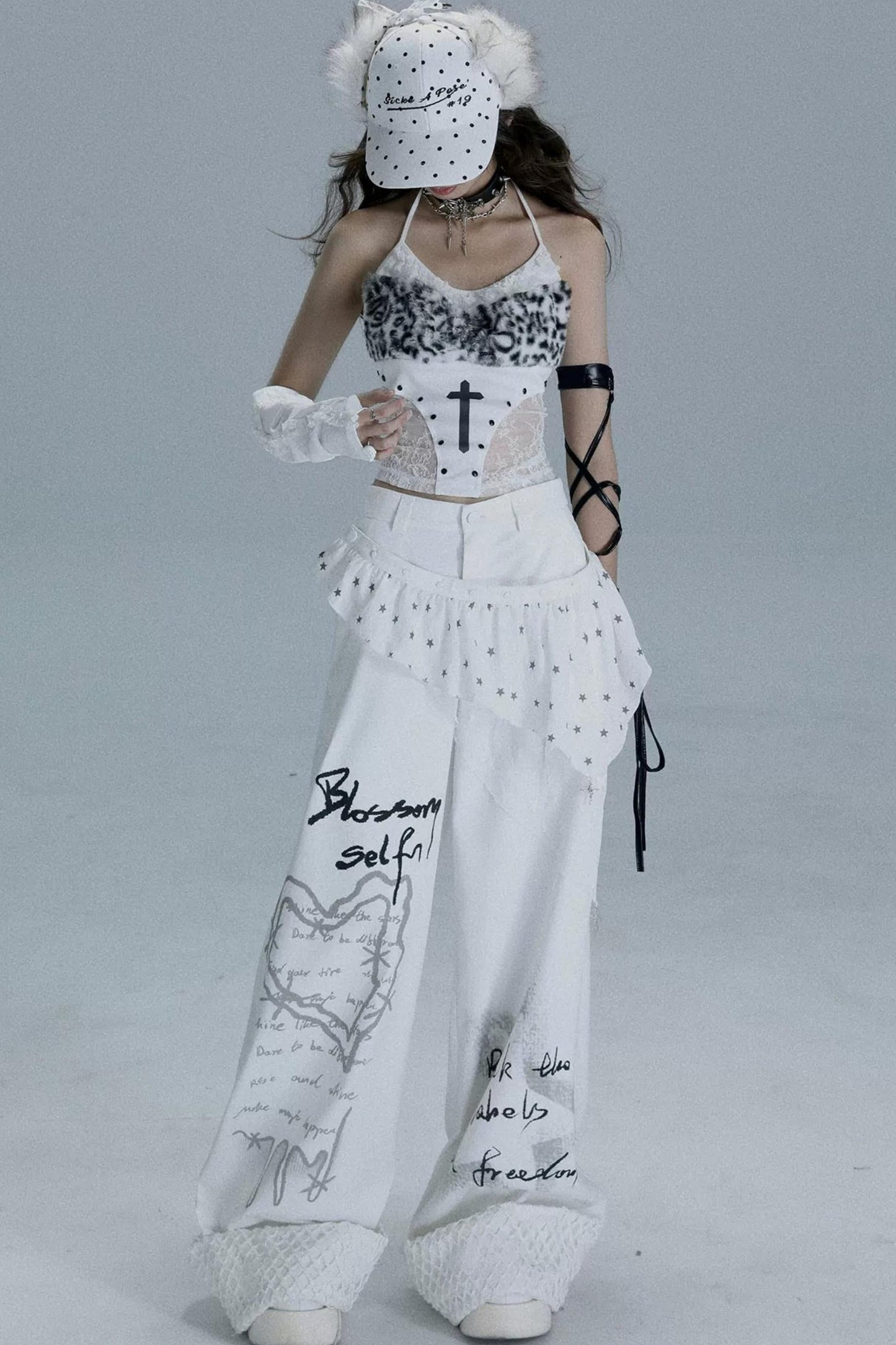Gothic Lace Patchwork Tank Top