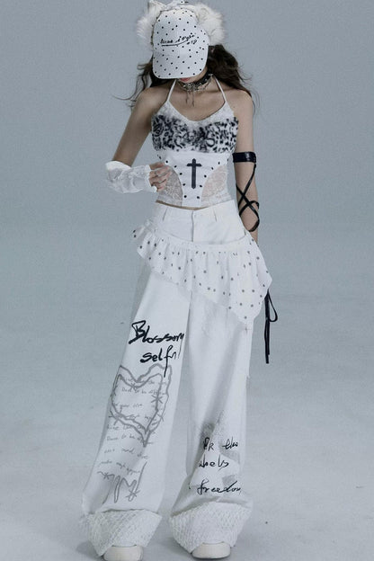 Gothic Lace Patchwork Tank Top