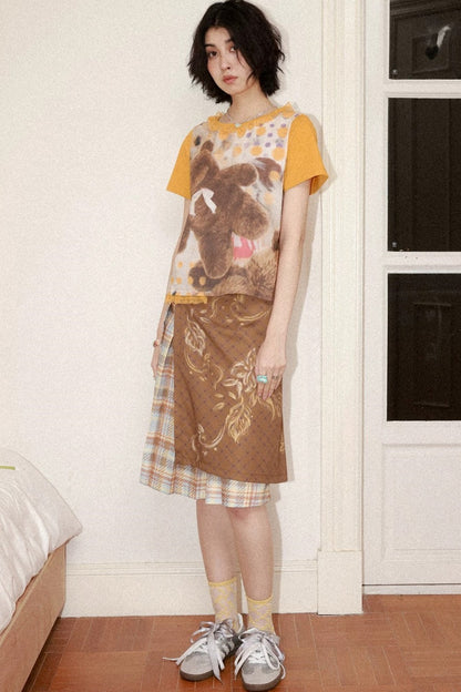 Polka Dot Bear Lace Tee