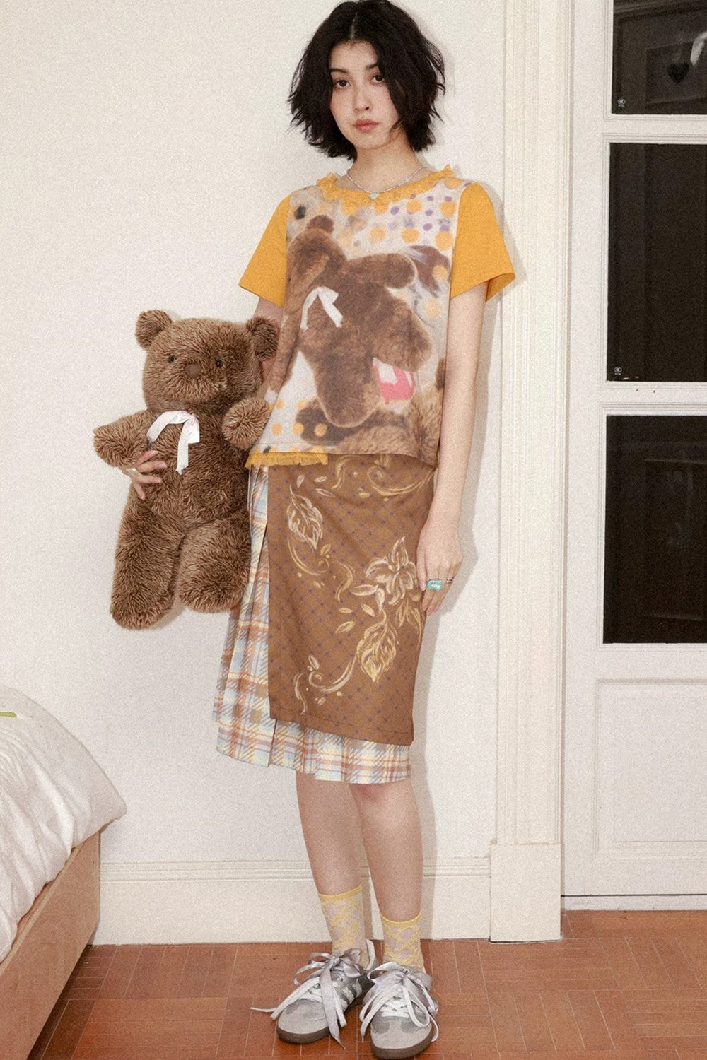Polka Dot Bear Lace Tee
