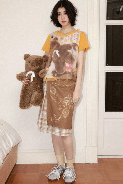 Polka Dot Bear Lace Tee