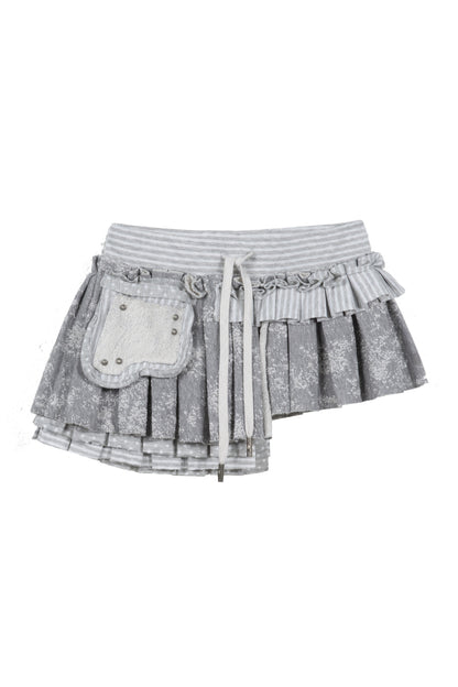 High-Waisted Multi-Layered Pleated Skirt