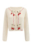 Cardigan bianco panna