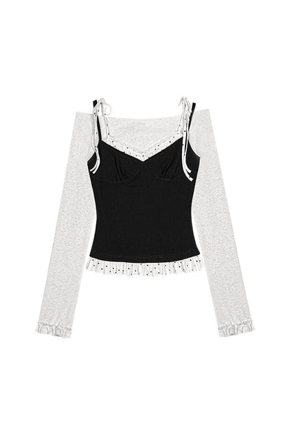 Off-Shoulder Long Sleeve Top