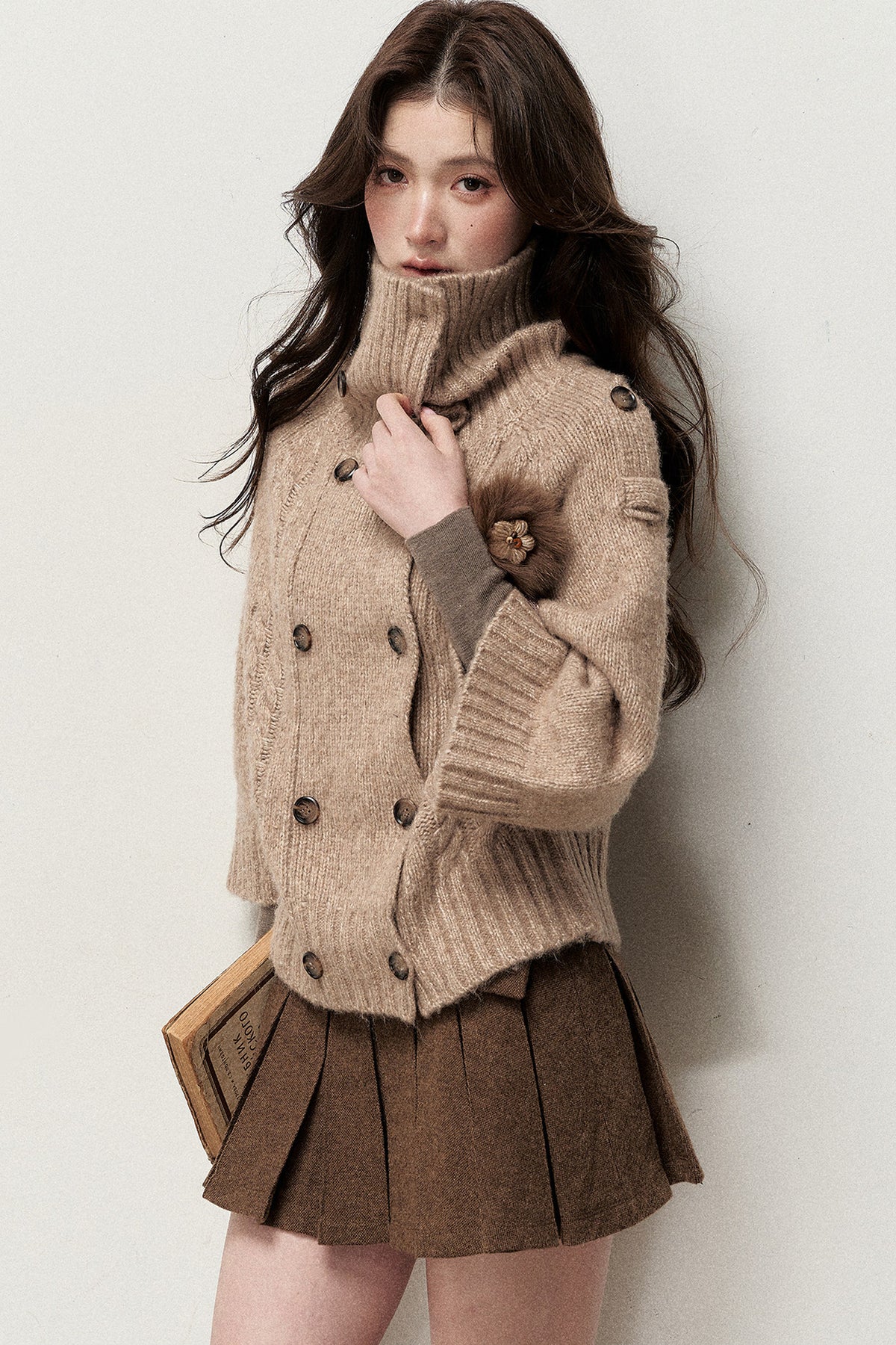 Double-Breasted Knit Jacket