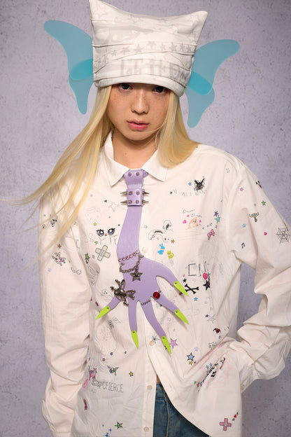 Camicia con stampa graffiti