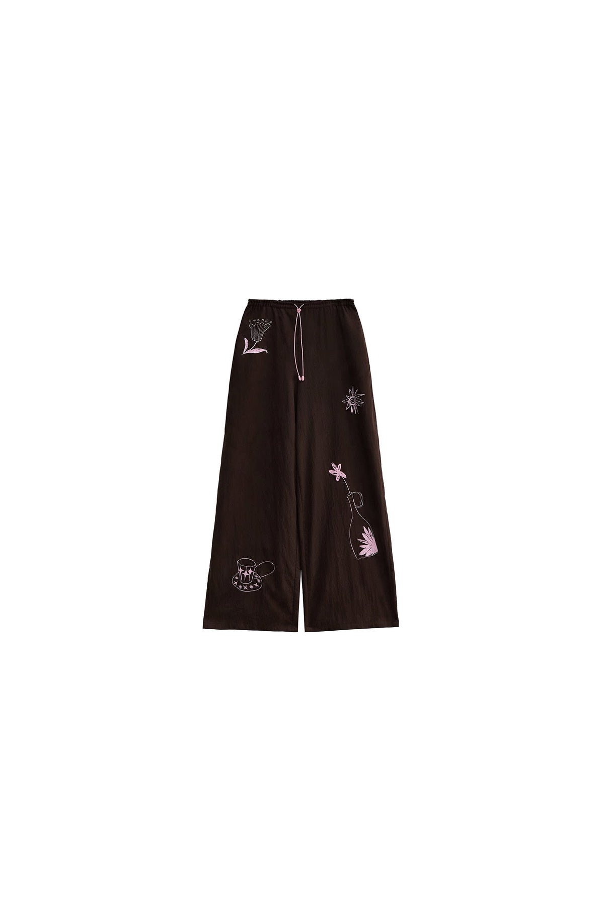 Bunny Print Tencel Long-Sleeved T-Shirt and Pants Set-Up