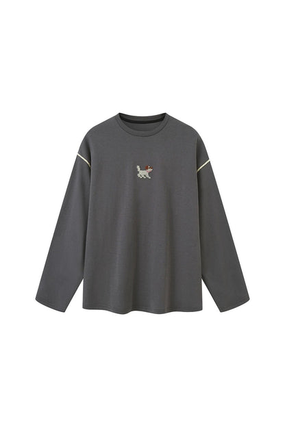 Cartoon Puppy Embroidery T-Shirt