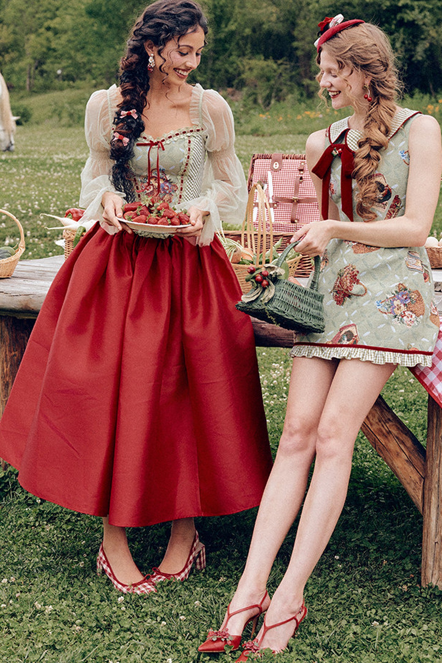 Berry Basket Floral Short Dress