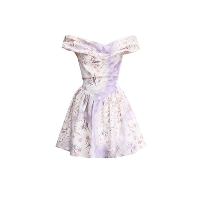 Mist Floral Off-Shoulder Dress