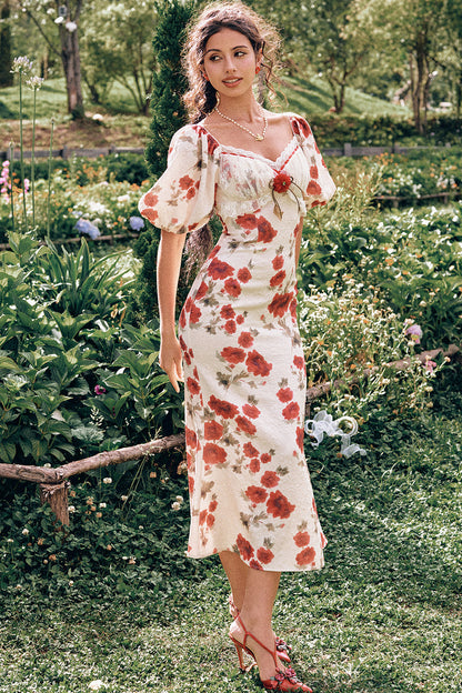 French Pastoral Floral Base Layer Top and Dress Set-Up