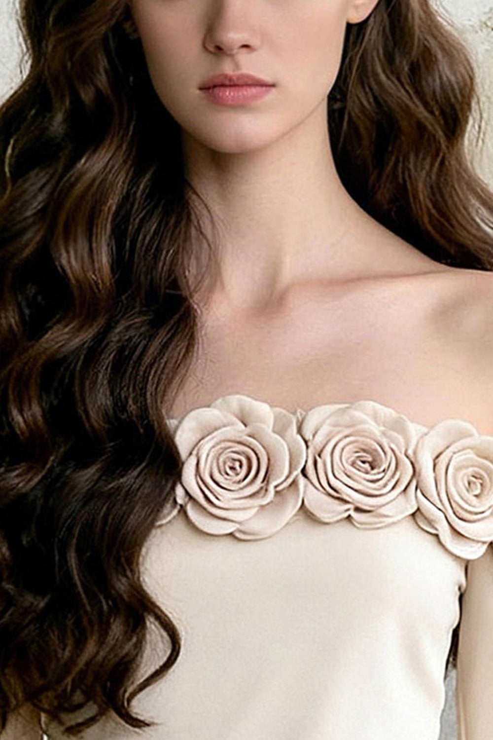 Off-Shoulder Floral Knit Top