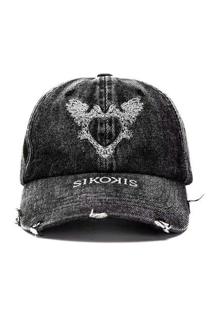 Casquette de baseball délavée à ailes en forme de cœur