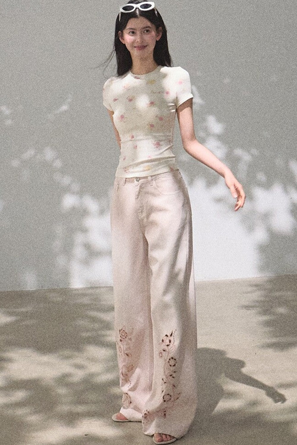 Printed Short Sleeve Top