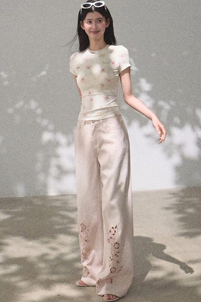 Printed Short Sleeve Top