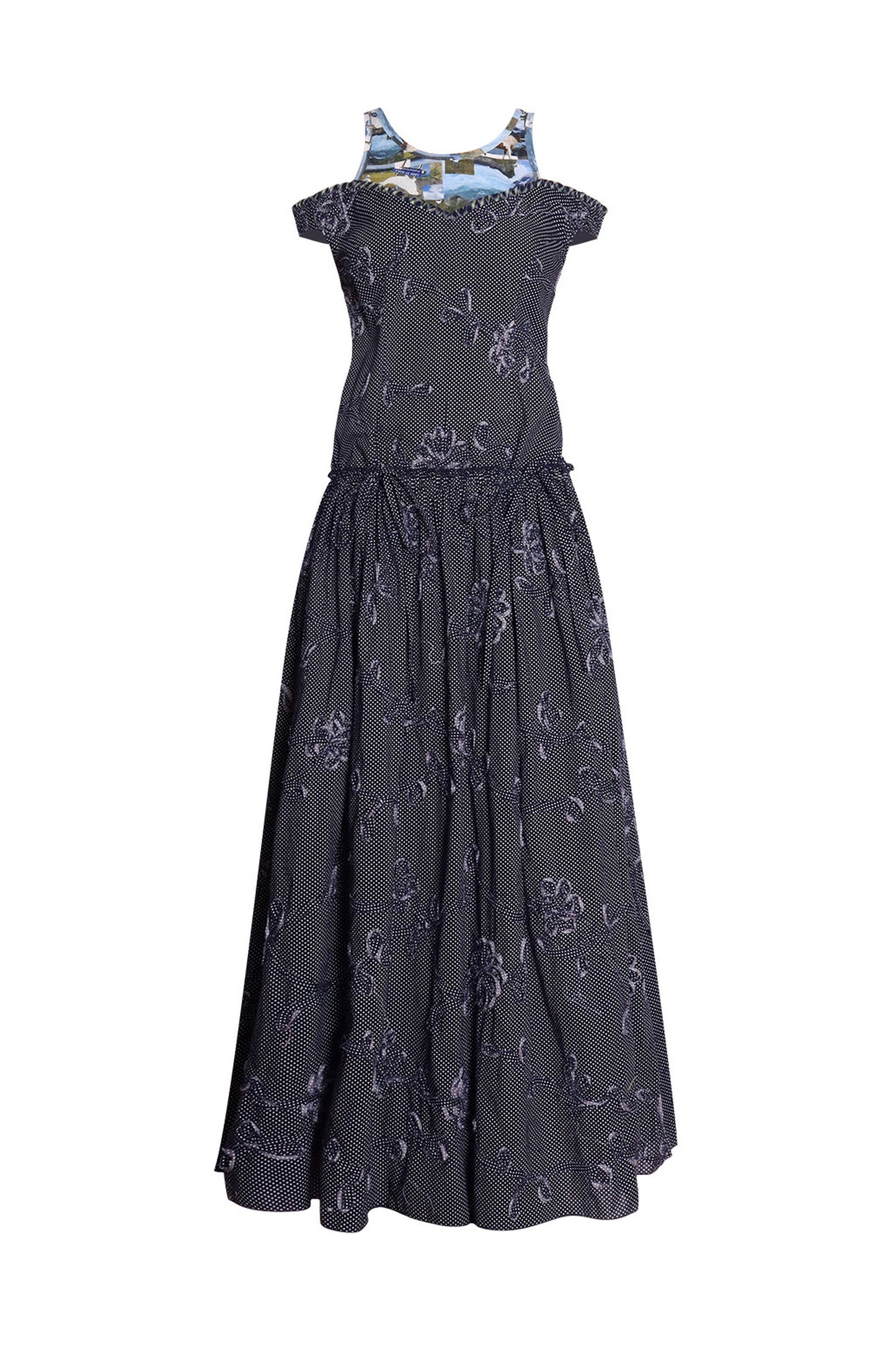 Vacation Polka Dot Embroidered Dress