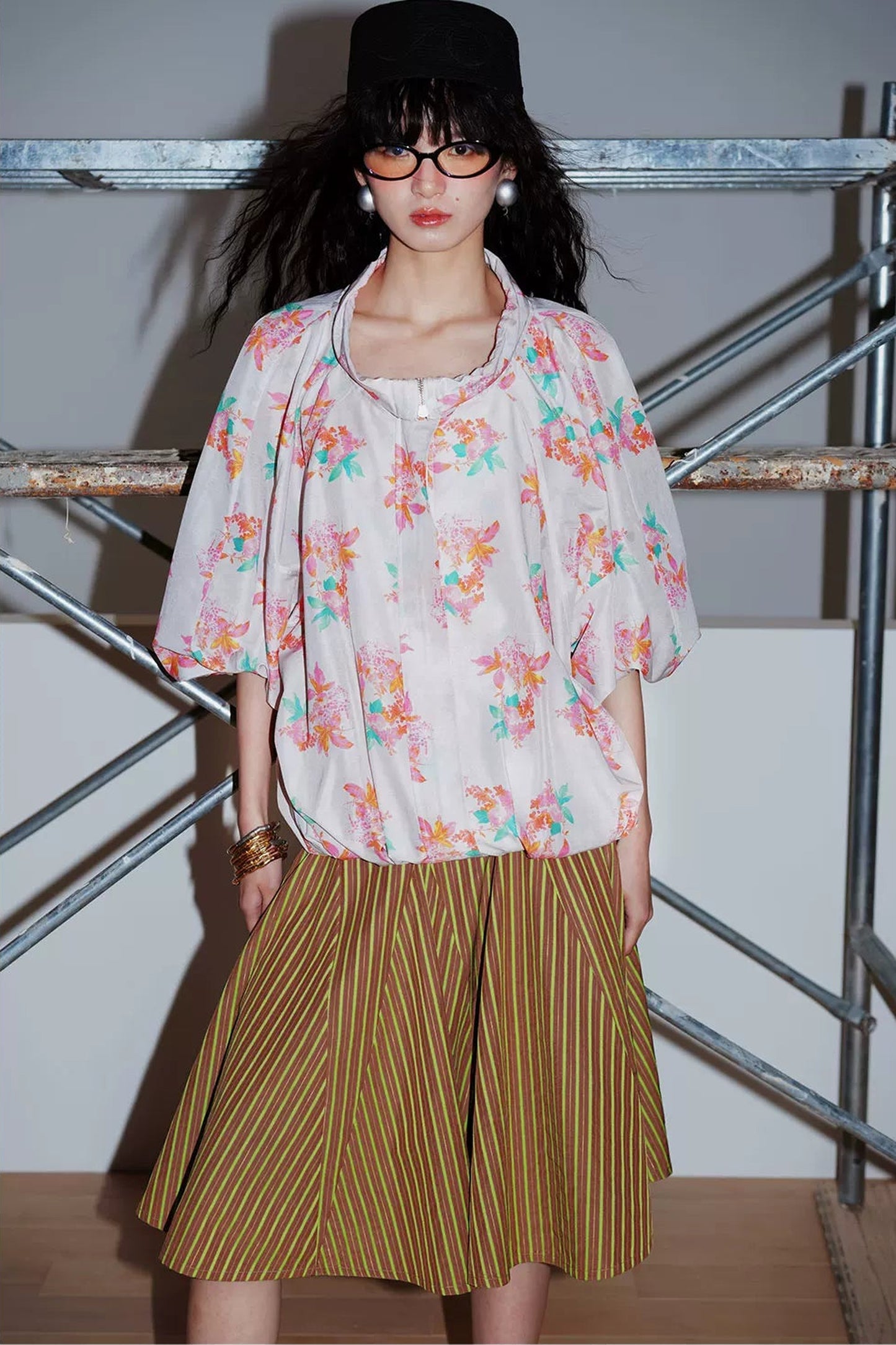 Semi-Sheer Printed Sun Top