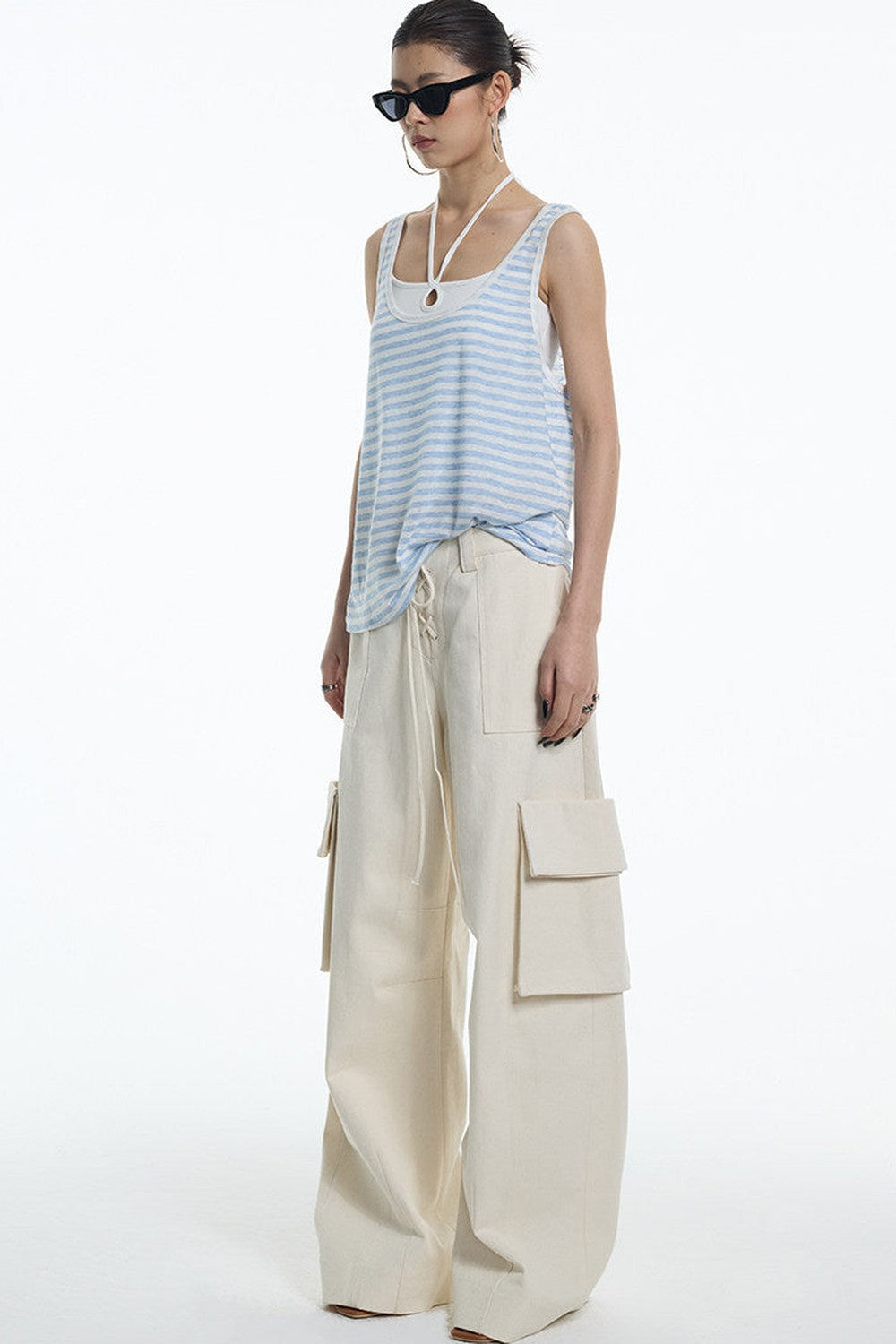 Nautical Striped Lyocell Tank Top