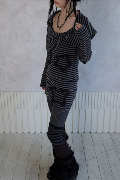 Striped Star Knit Top