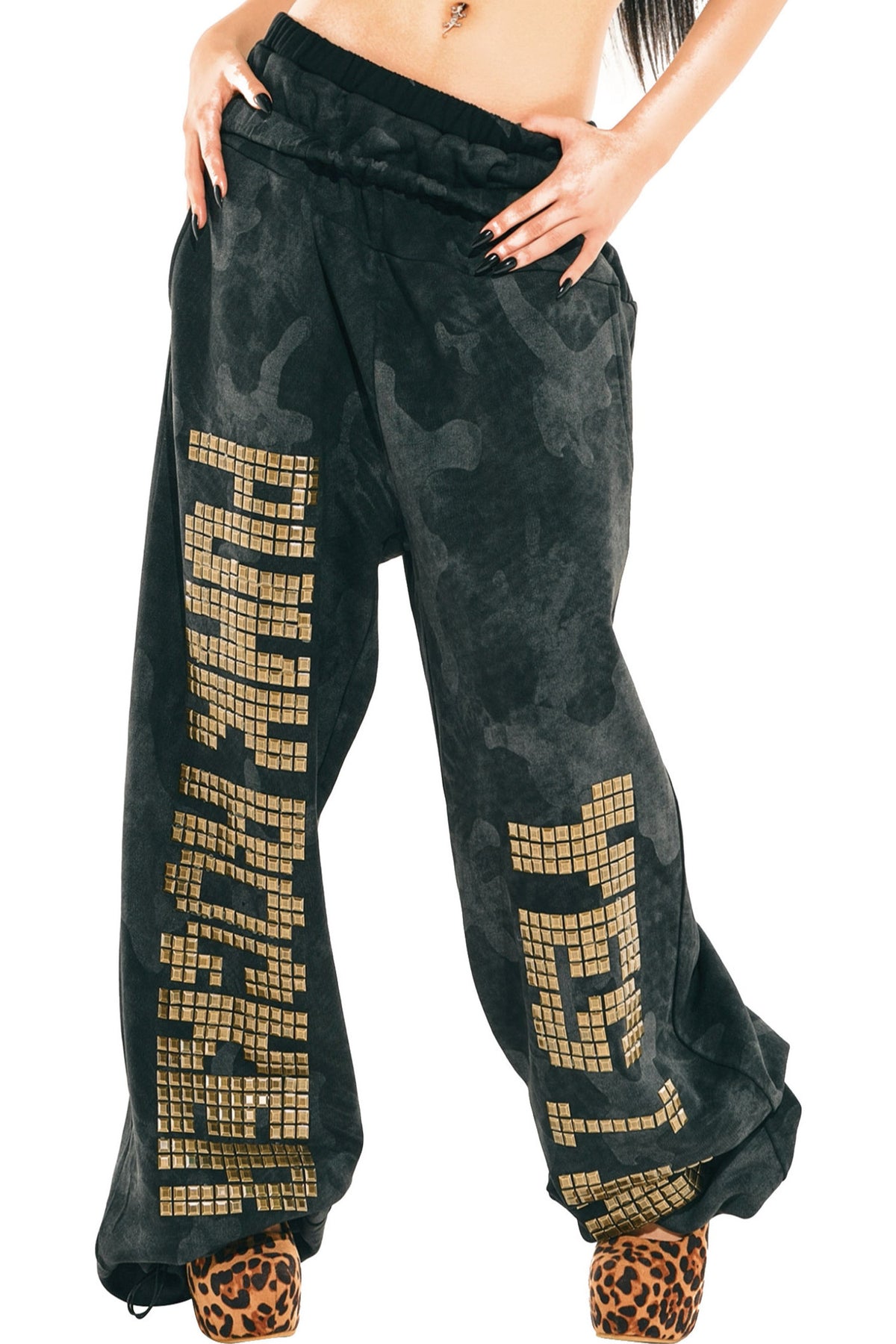 Camouflage-Sweatshirt-und-Hose-Set