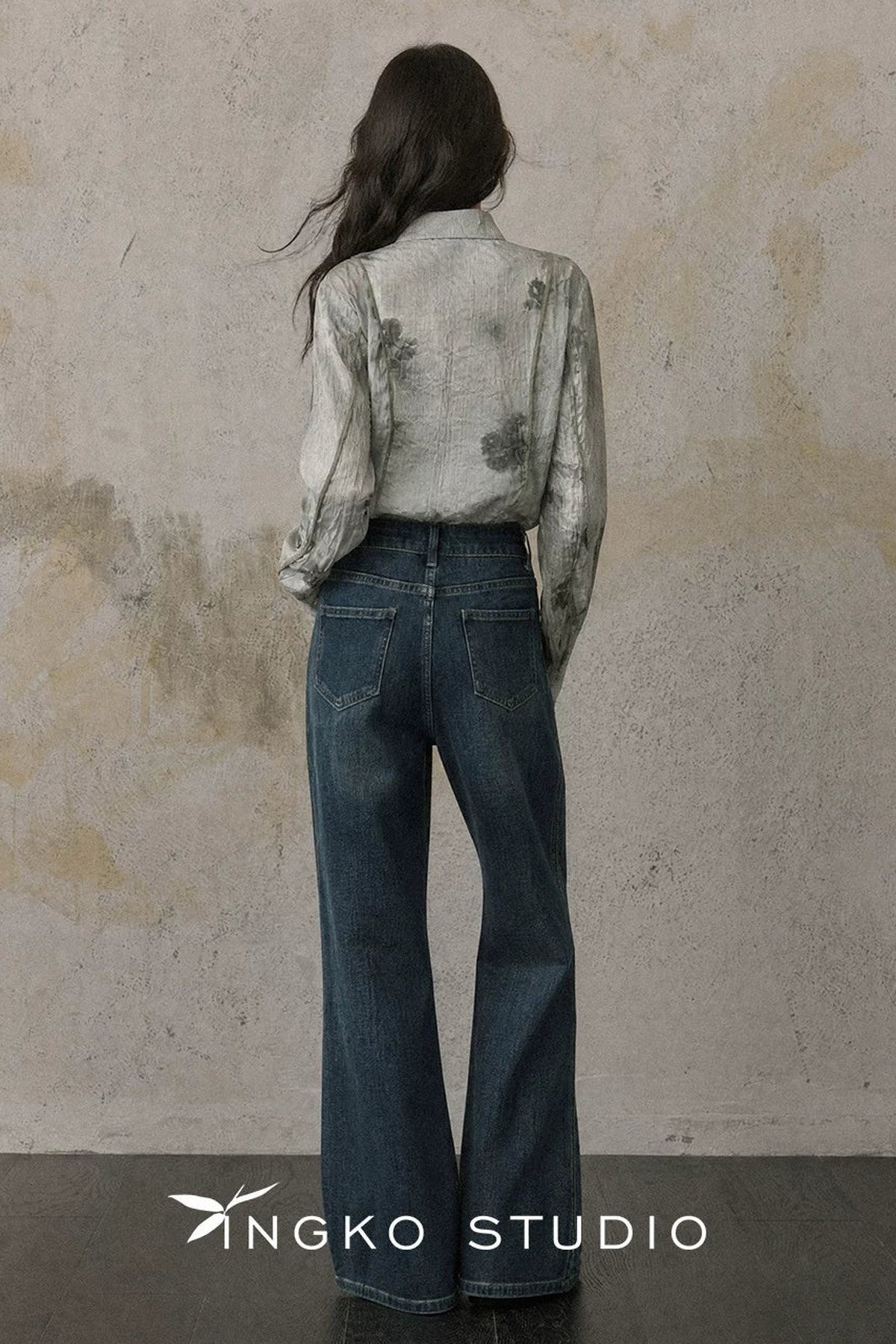 Denim Blue Flared Jeans