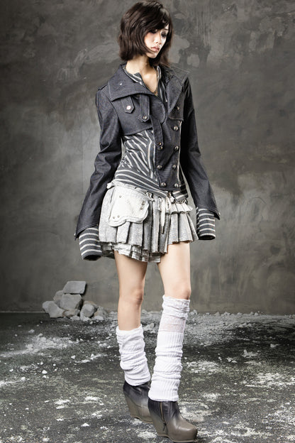 High-Waisted Multi-Layered Pleated Skirt
