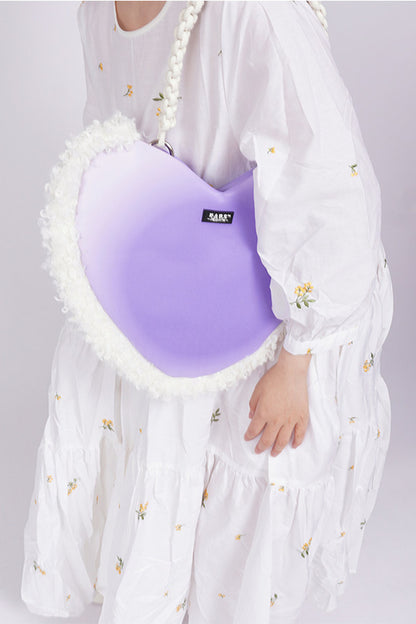 Borsa a tracolla in peluche Y2K