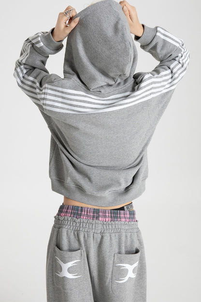 Embroidered Zip-Up Hoodie