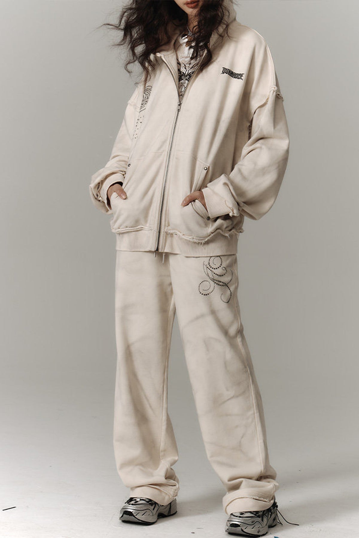 Dirty-Washed Vintage Loose Pants