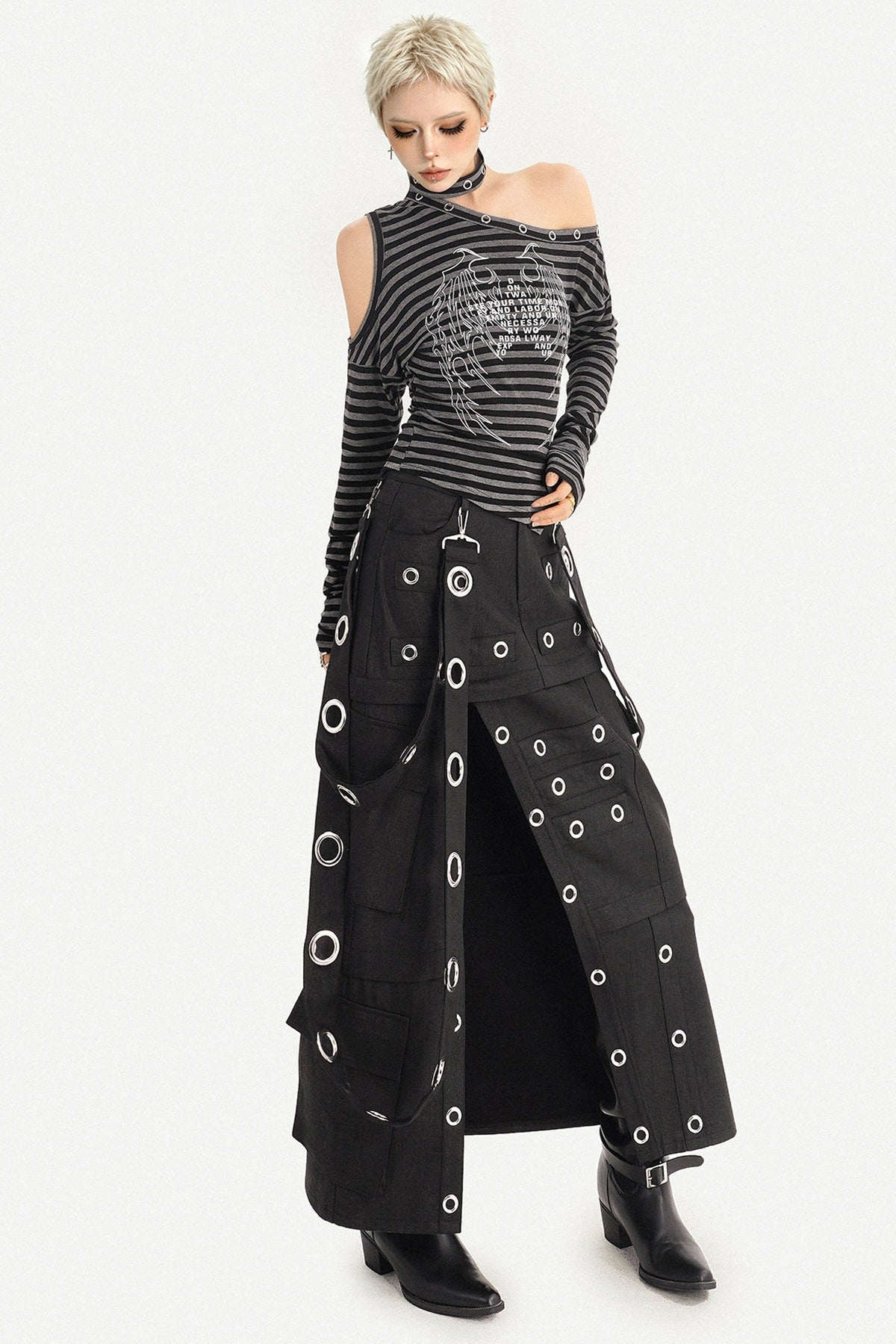 Deconstructed Multi-Pocket Workwear Skirt Set-Up