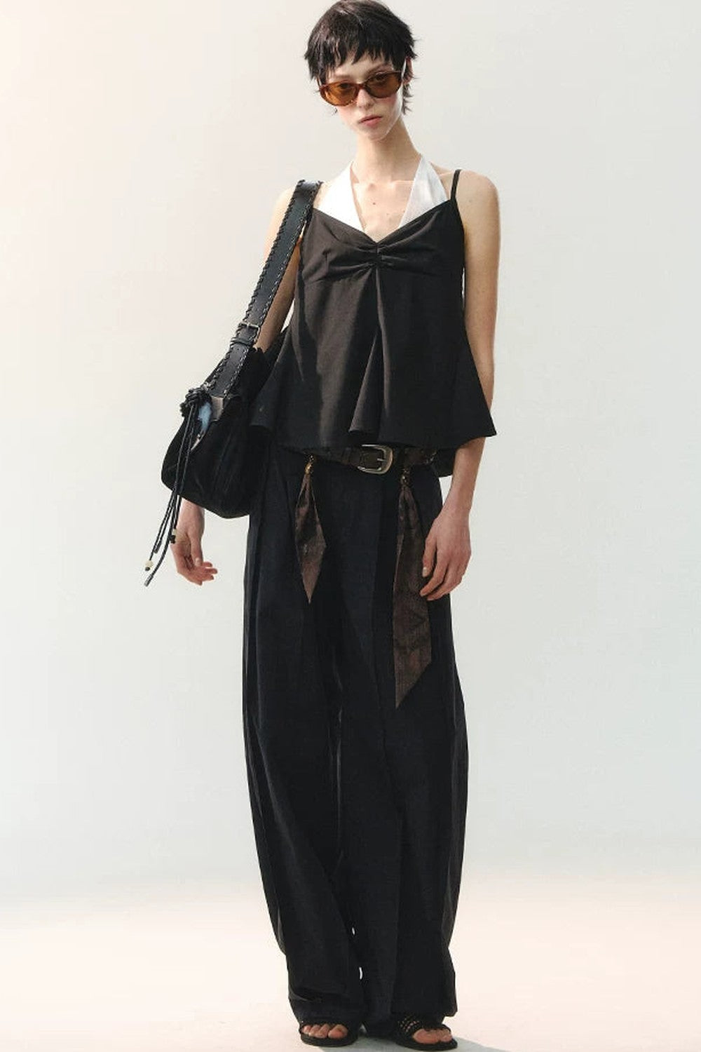 Color-Block Faux Layered Camisole Top