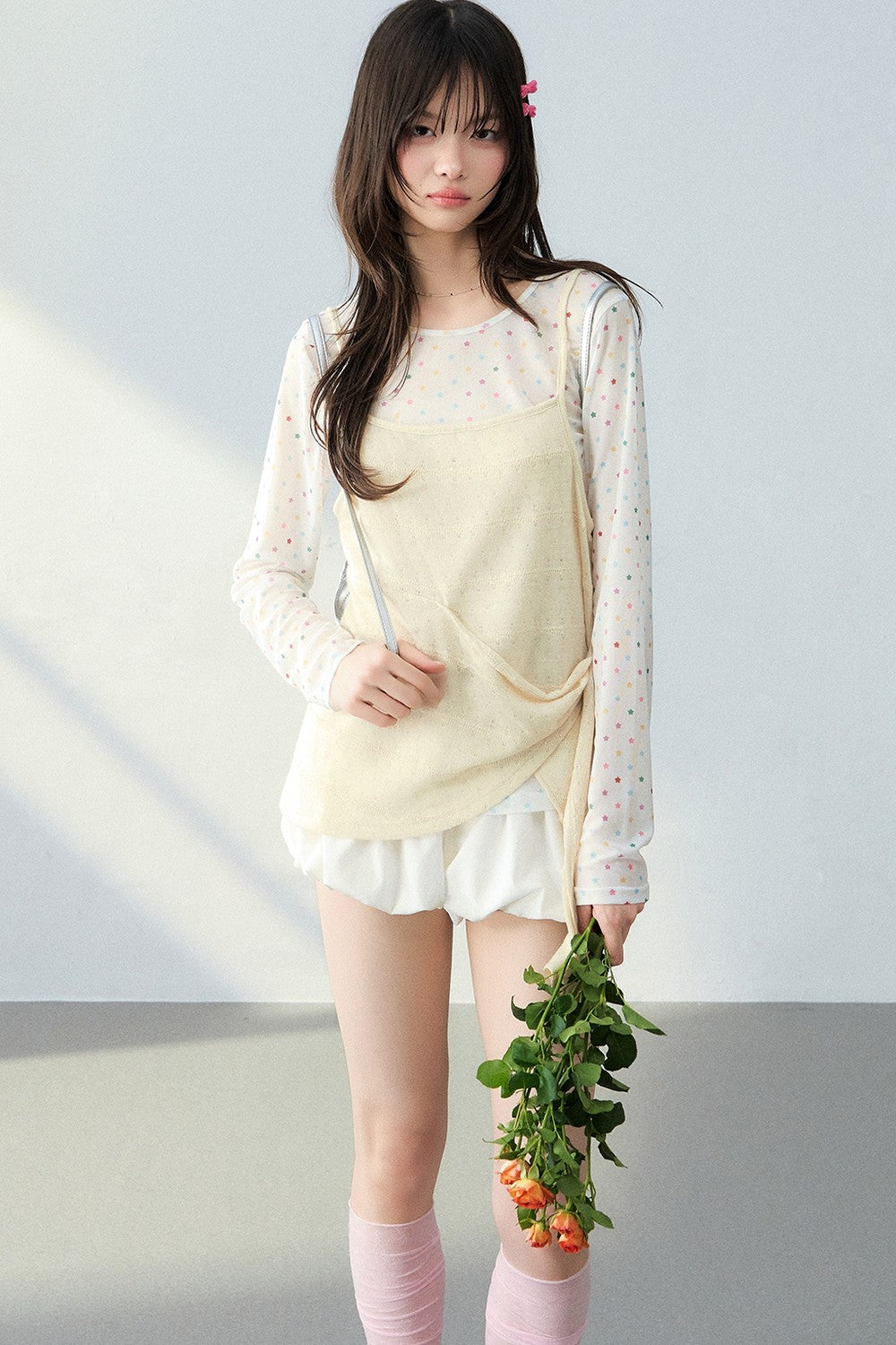 Floral Star Mesh Top Set
