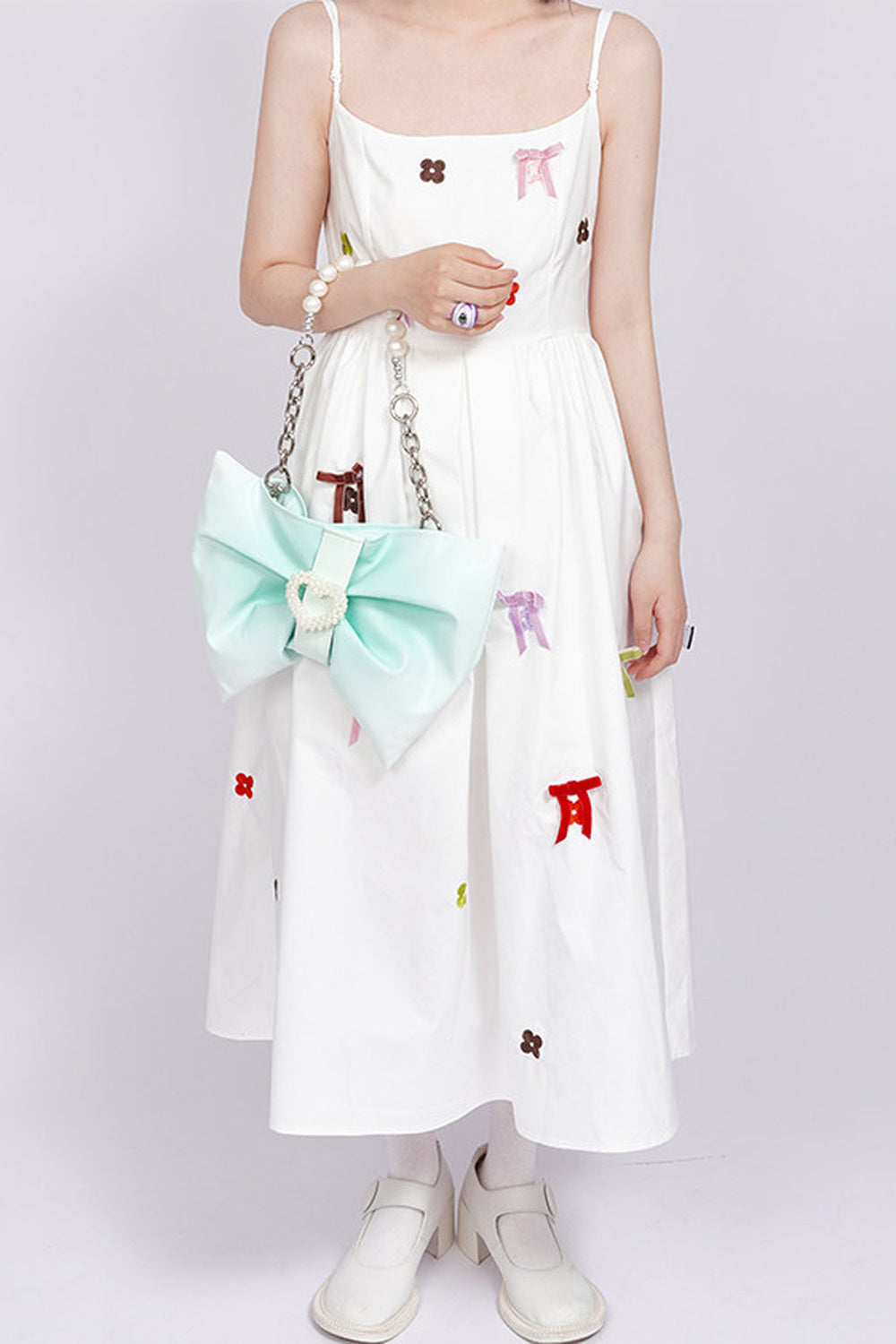 Gradient Bowknot Shoulder Bag