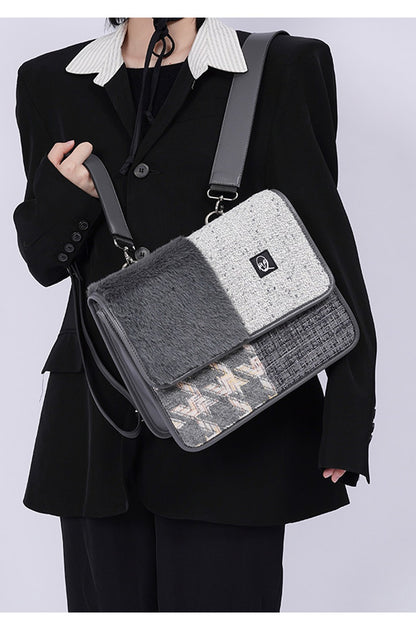 Y2K Color-Blocking Crossbody Bag