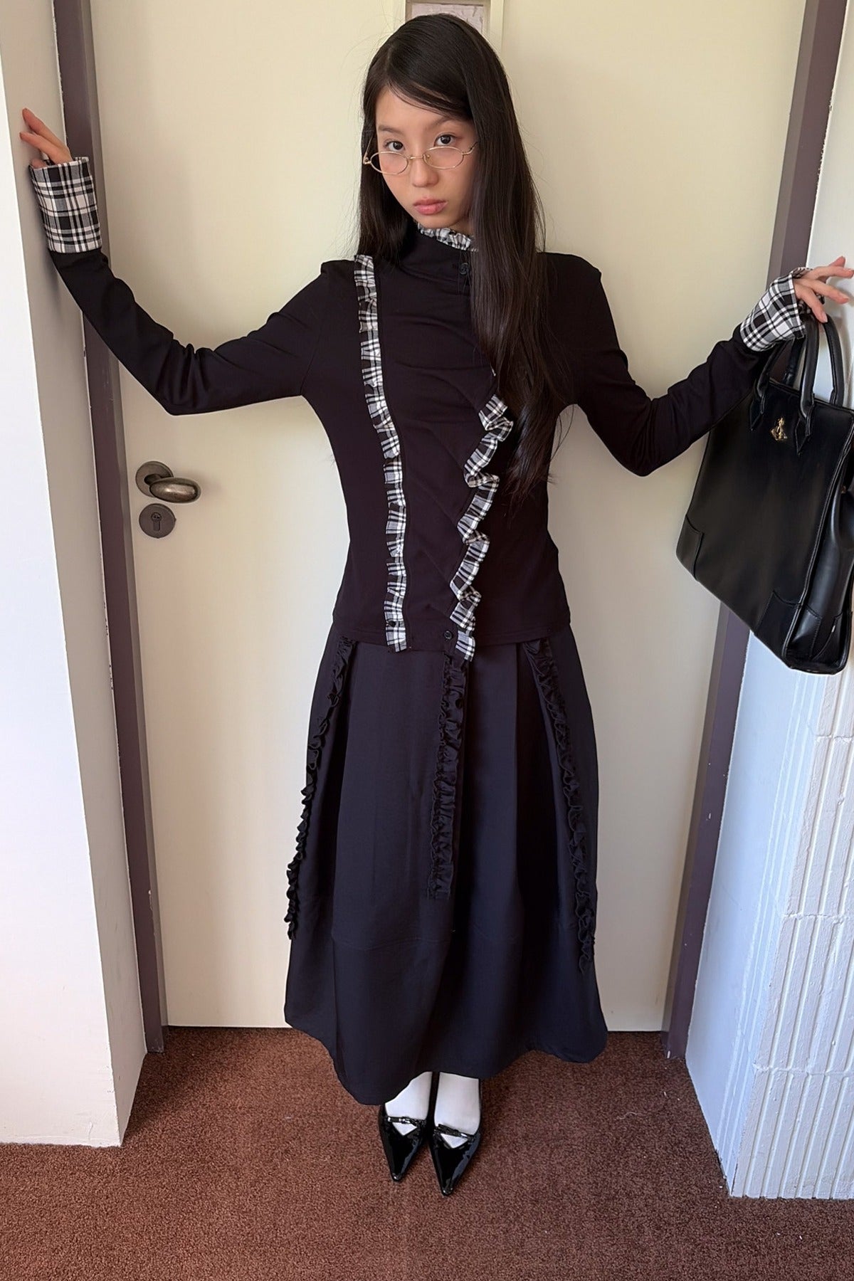 Long A-Line Pocket Skirt