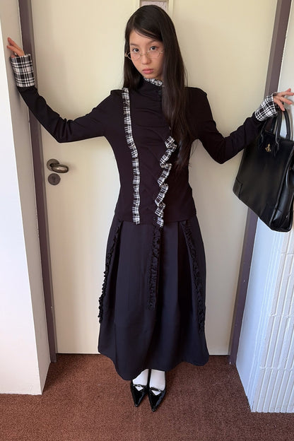 Long A-Line Pocket Skirt