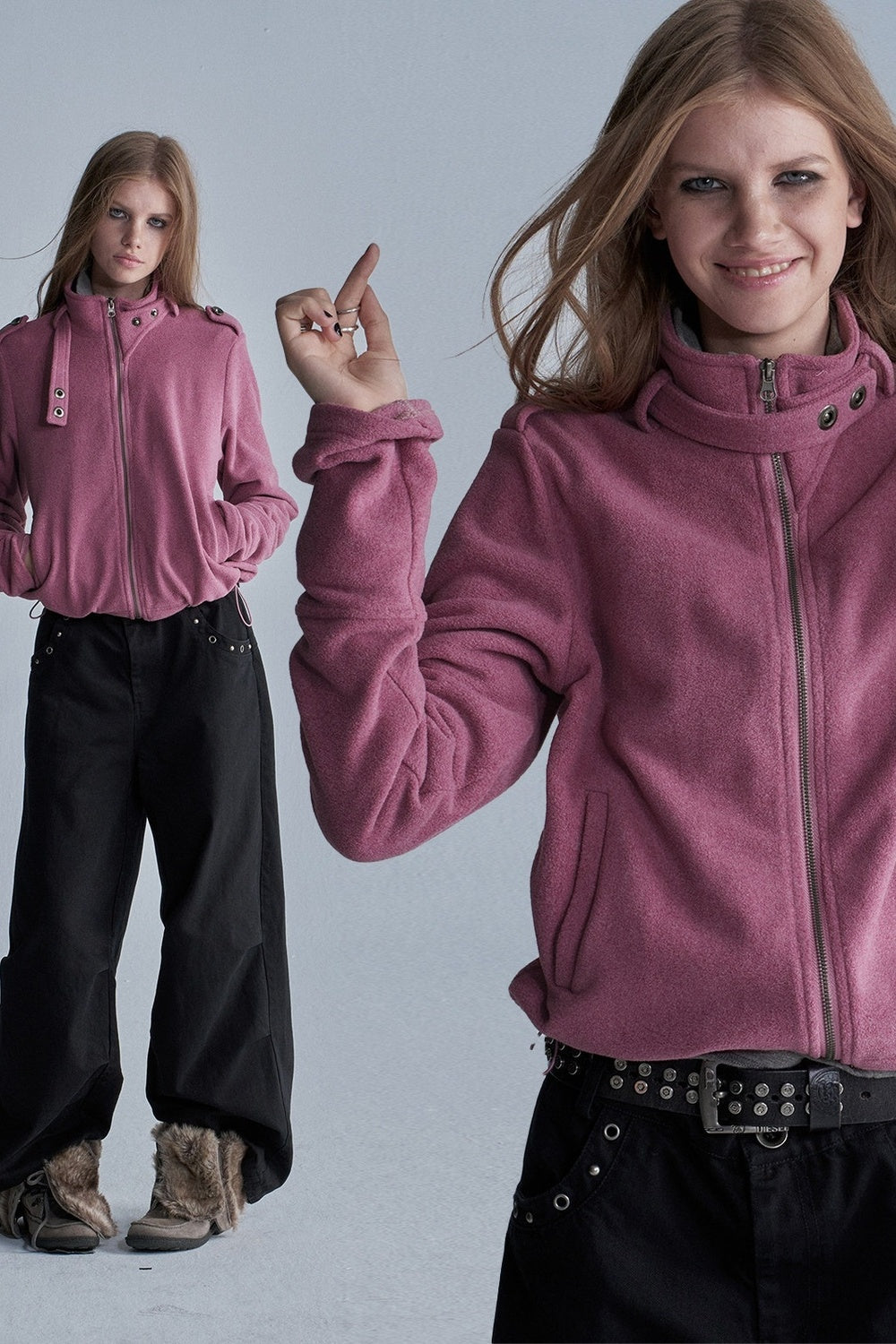 Loose Fleece Zip Jacket