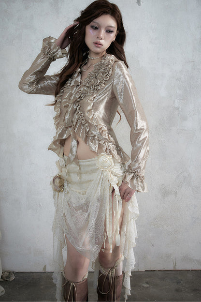 Baroque Asymmetrical Fishtail Skirt
