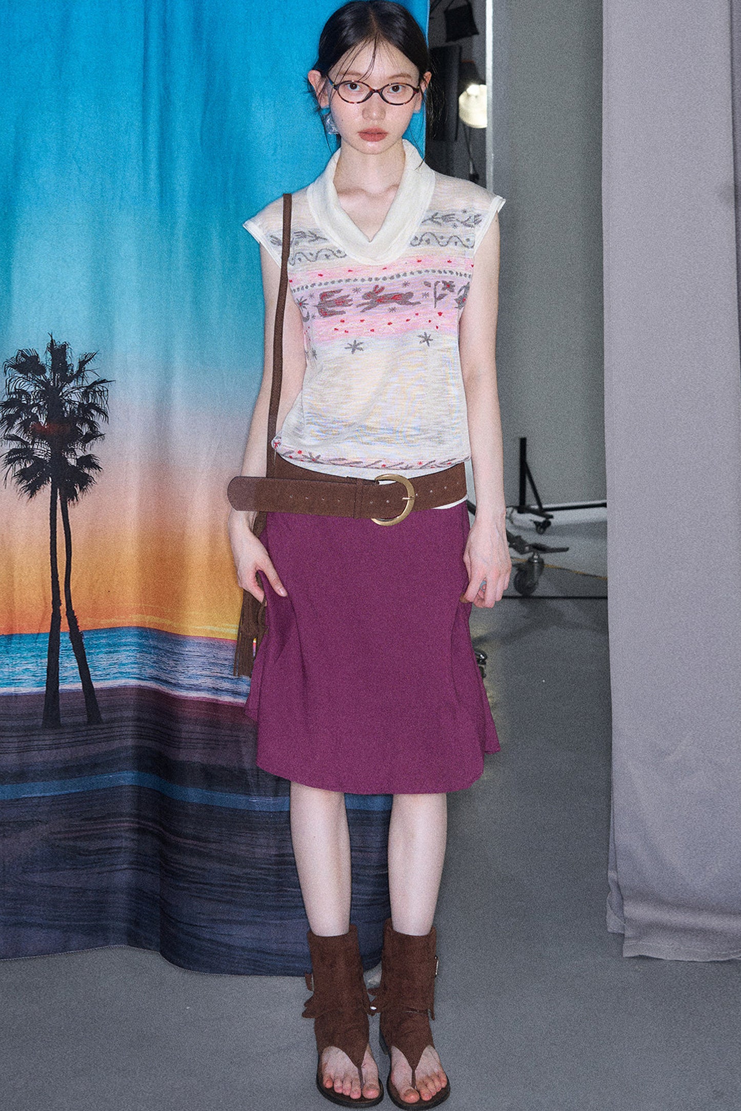 Tencel Linen A-Line Fishtail Skirt