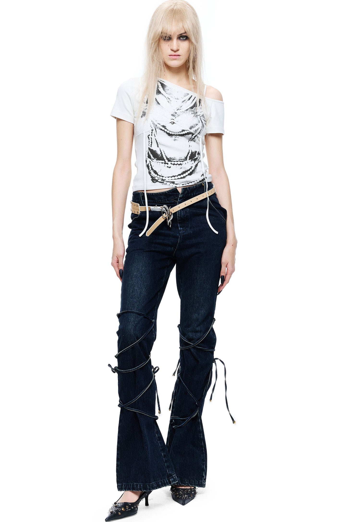Lace Spliced Layered T-Shirt