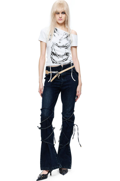 Lace Spliced Layered T-Shirt