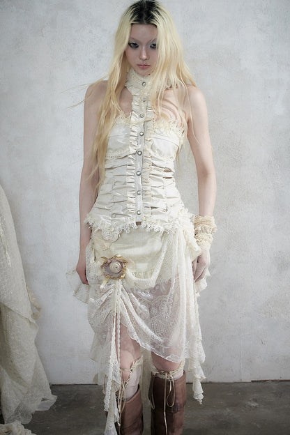 Baroque Velvet Lace Top