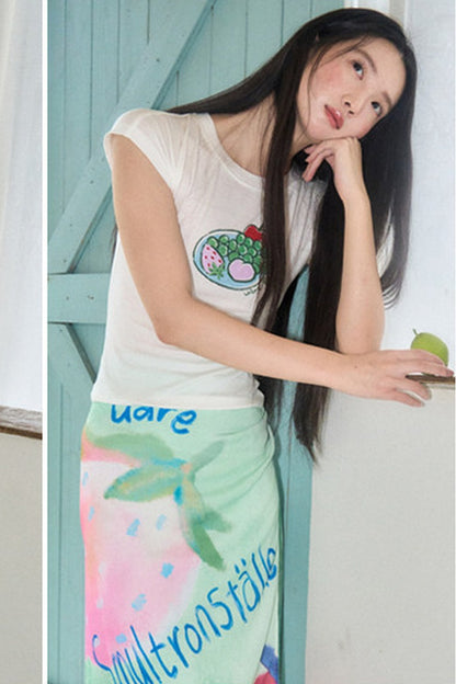 Fruit Platter Tencel Blend Short Sleeve T-Shirt