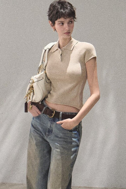 Old Money Linen Polo Top