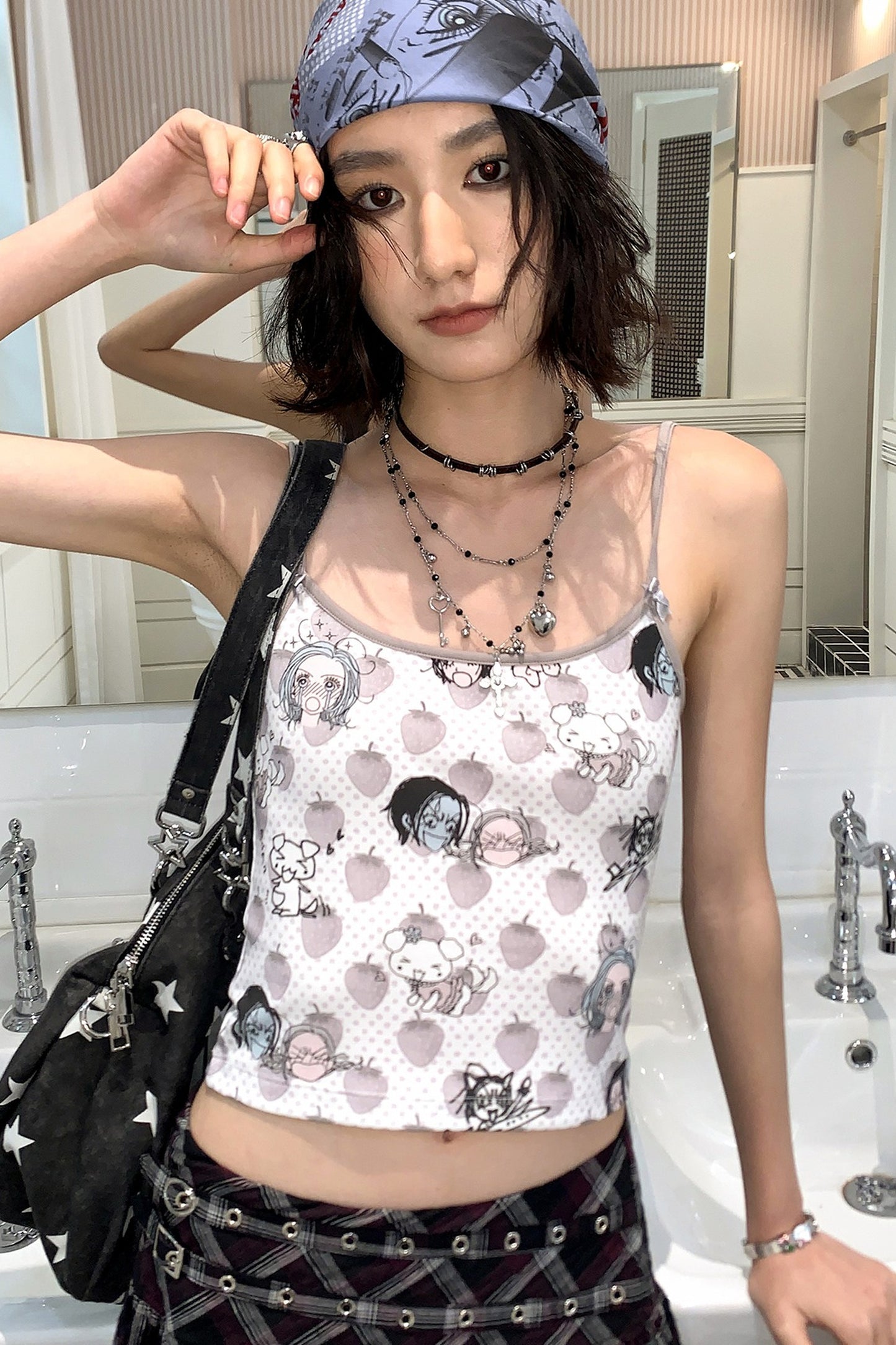 Strawberry Floral Camisole Top