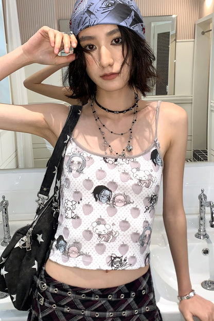 Strawberry Floral Camisole Top