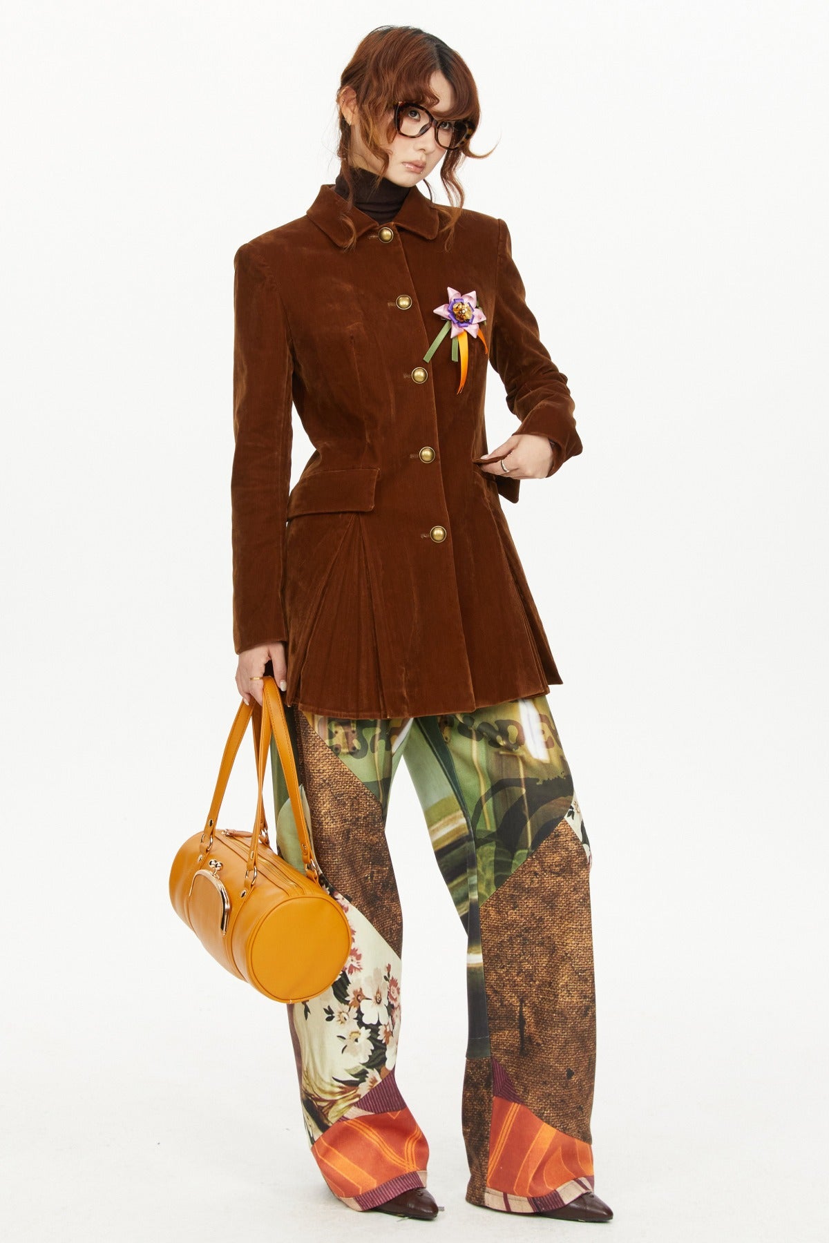 A-Line Long Leather Coat