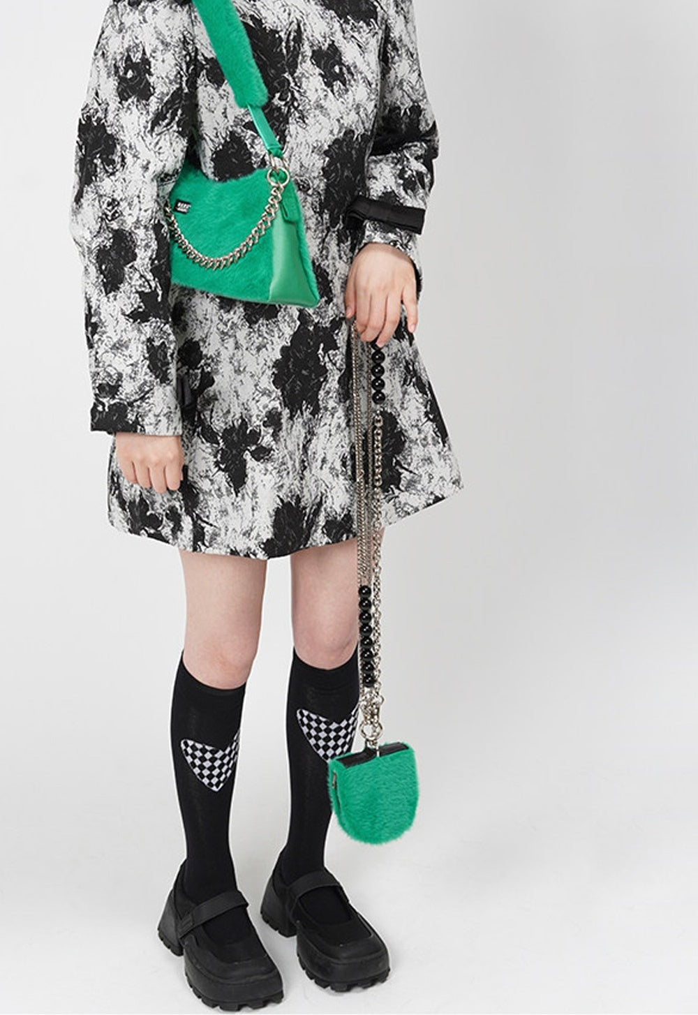 Solid Color Fur Underarm Crossbody Shoulder Bag