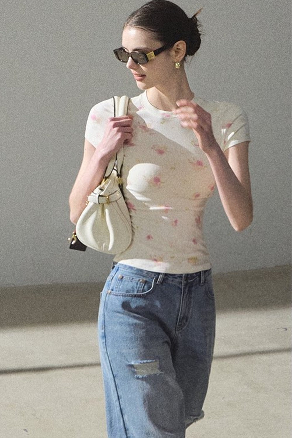 Printed Short Sleeve Top