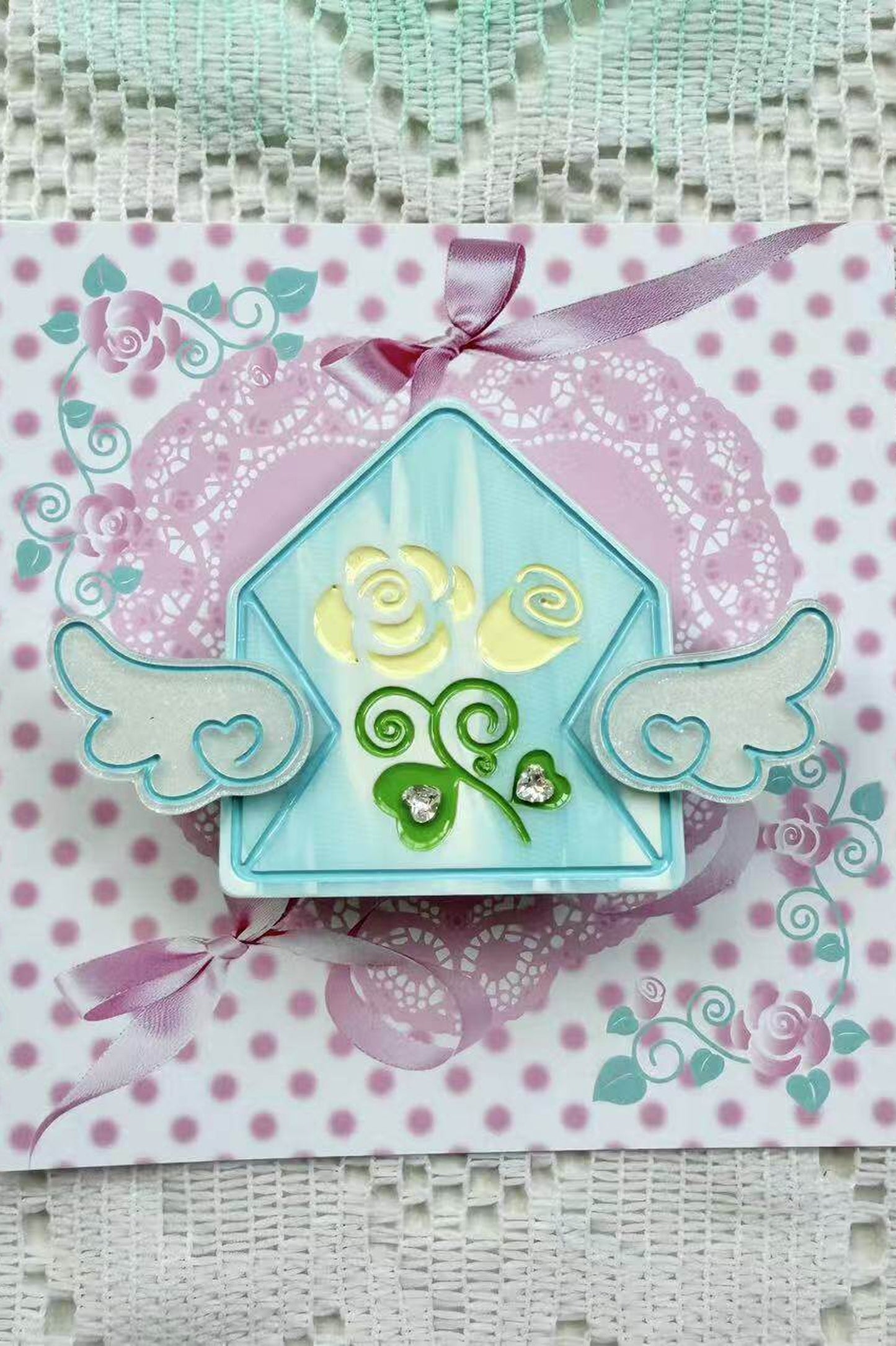 Rose Love Letter Envelope Hair Clip